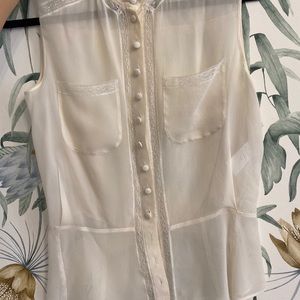 Nina Ricci sheer lace blouse